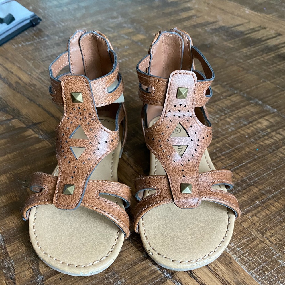 Brown Ankle Gladiator Sandals
